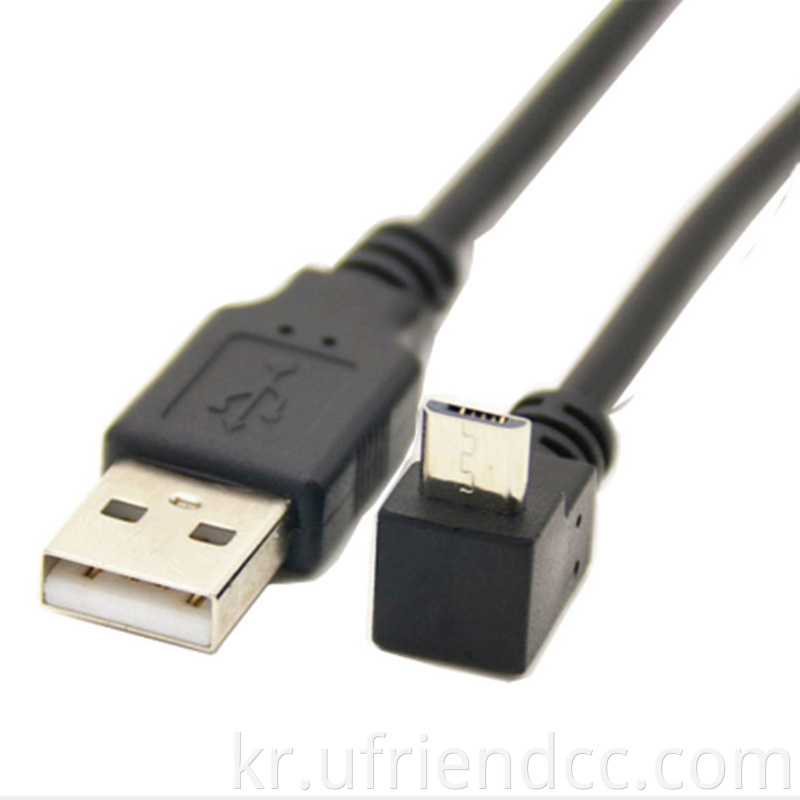 Hot Sell Down Up angled micro USB 케이블 배선 클립 핫 판매 USB 남성 데이터 충전, 데이터 충전 USB 2.0 커넥터, 마이크로 CE